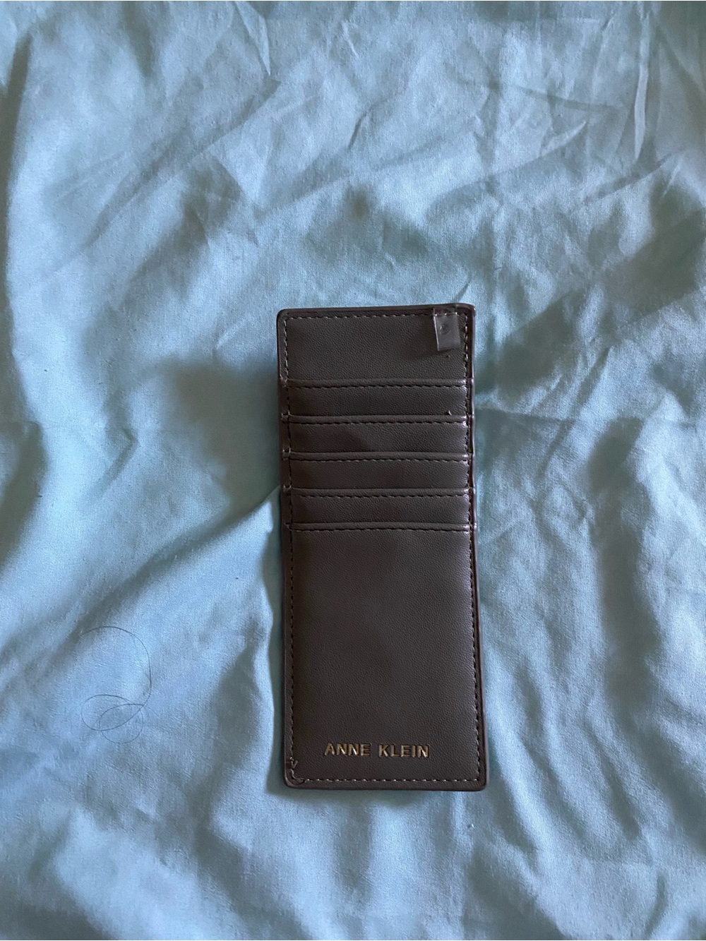 Green anne klein slim card holder multiple card slot
